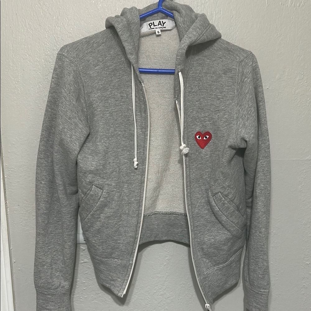 PLAY Gray Hoodie with Heart Patch